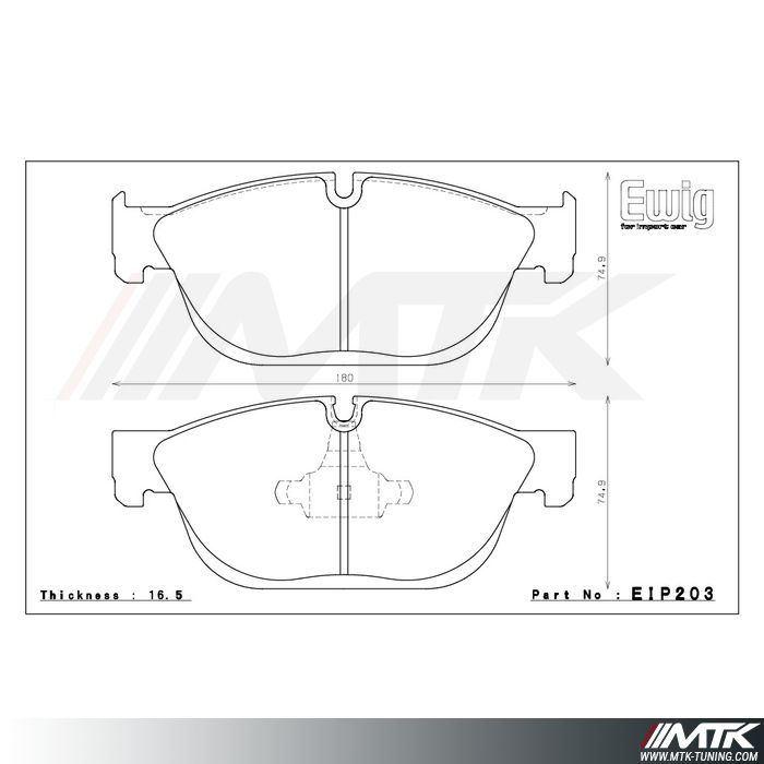 Plaquettes Endless ME20 EIP203 pour PEUGEOT RCZ